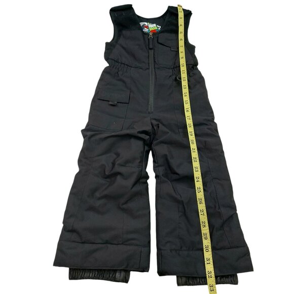 Snow Dragons Snow Bibs Kids 3T Black Insulated Front Zip Warm Winter Outdoor - Picture 7 of 12
